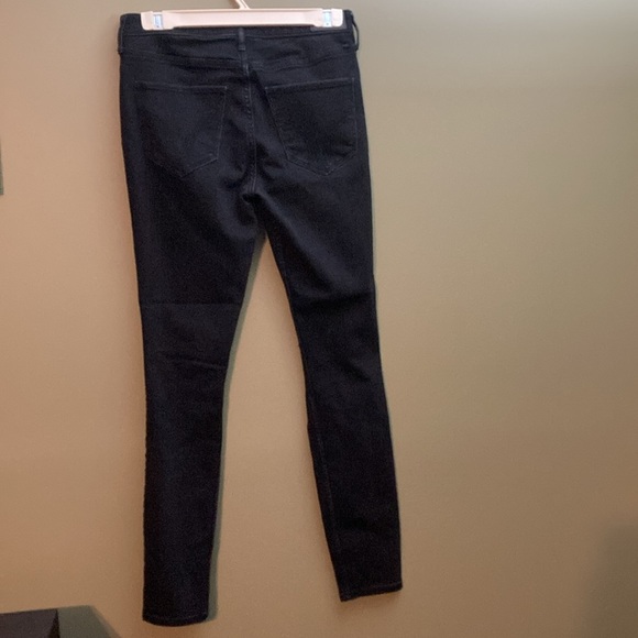 Hollis yet black high rise super skinny ripped knees jeans with soft stretch. - Picture 4 of 8